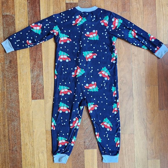 Jammies For Your Families Fleece One-Piece Christmas Pajama Set Size 5/6 - Picture 6 of 11
